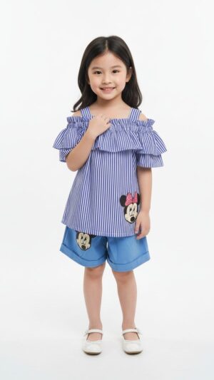 Setelan Anak Slight Overhead Hand On Collar Pose Murah Berkualitas
